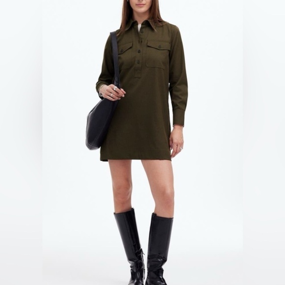 Hotouch Green Mini ShirtDress Sz S